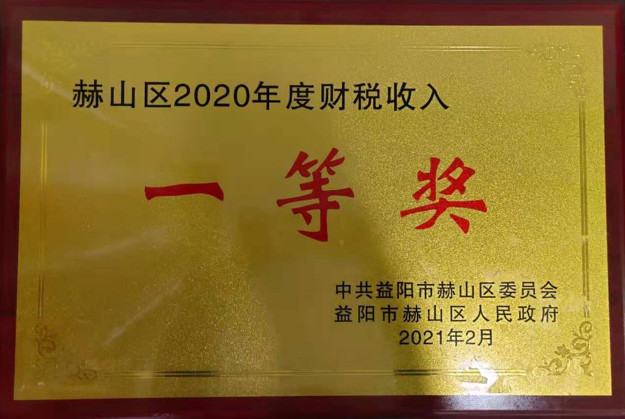 赫山區(qū)2020年度財稅收入一等獎